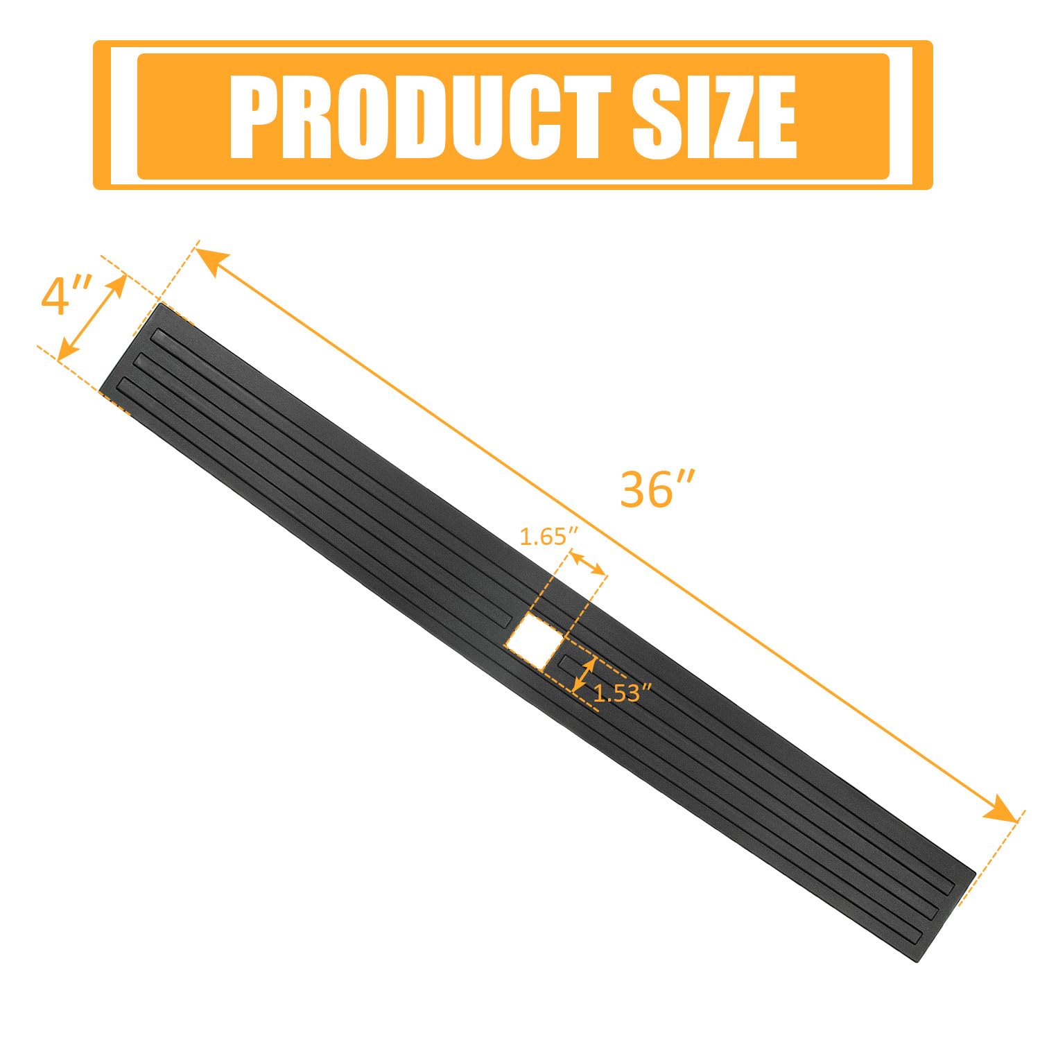 RANSOTO Tailgate Molding Trim for Ford F150 2015-2020, Black Plastic Step Cap Protector Cover, Replaces FL3Z9940602B, FO1904135