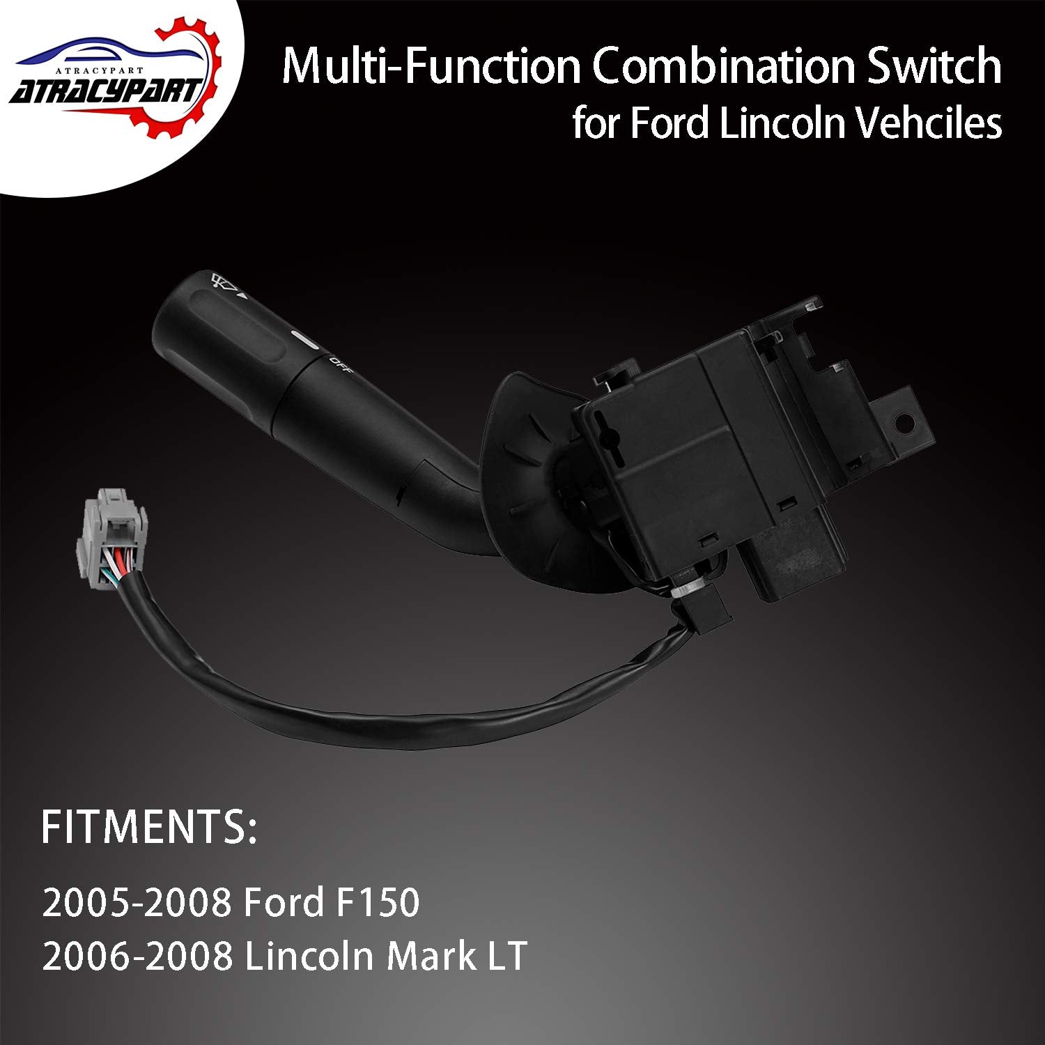 Turn Signal Wiper Dimmer Combination Multi-Function Switch | for 2005-2008 Ford F-150, 2006-2008 Lincoln Mark LT | Replaces# 5L3