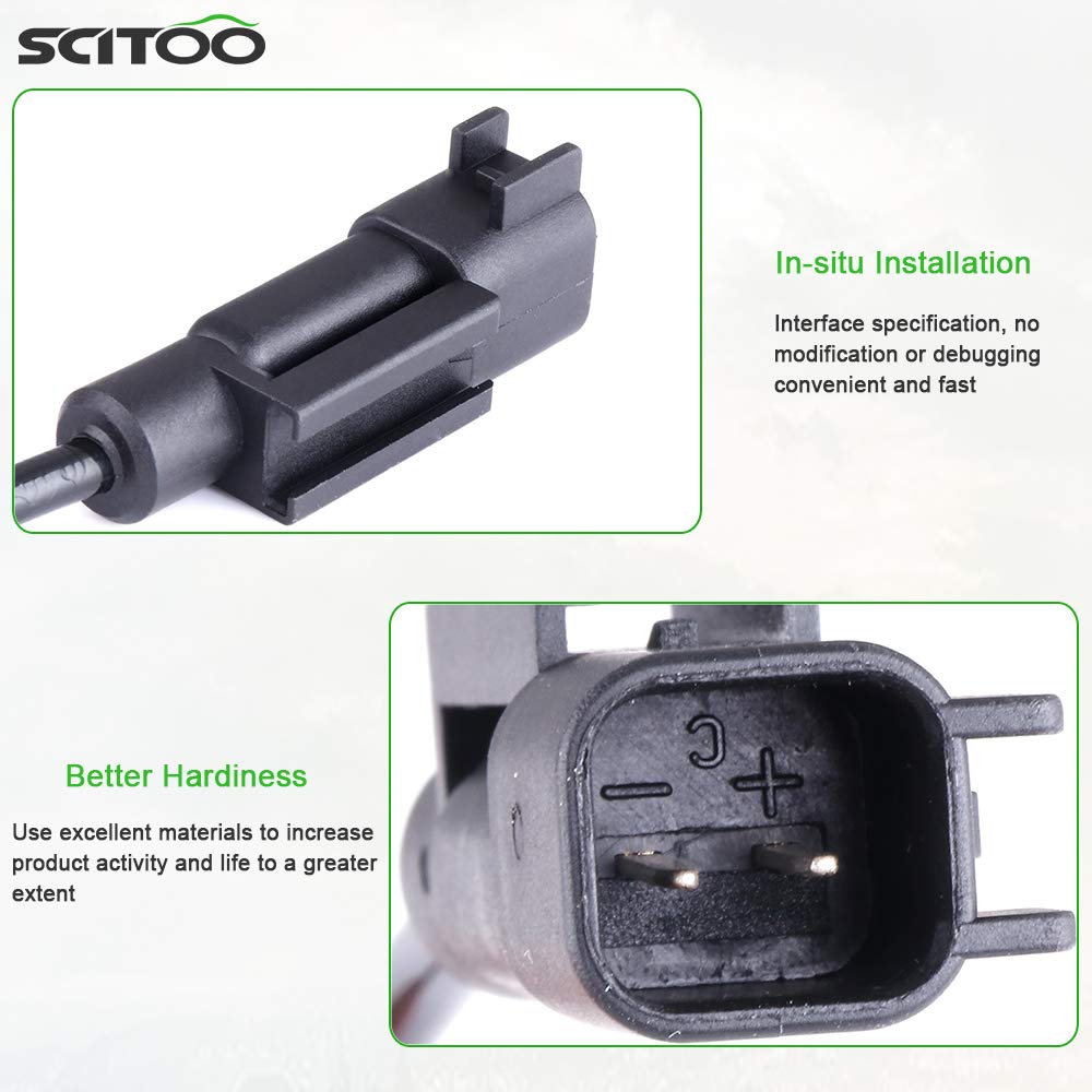 SCITOO 2 pcs Rear Left Right ABS Wheel Speed Sensors Fit for 2007 2008 2009 2010 for Mitsubishi Lancer,2007 2008 2009 2010 2011