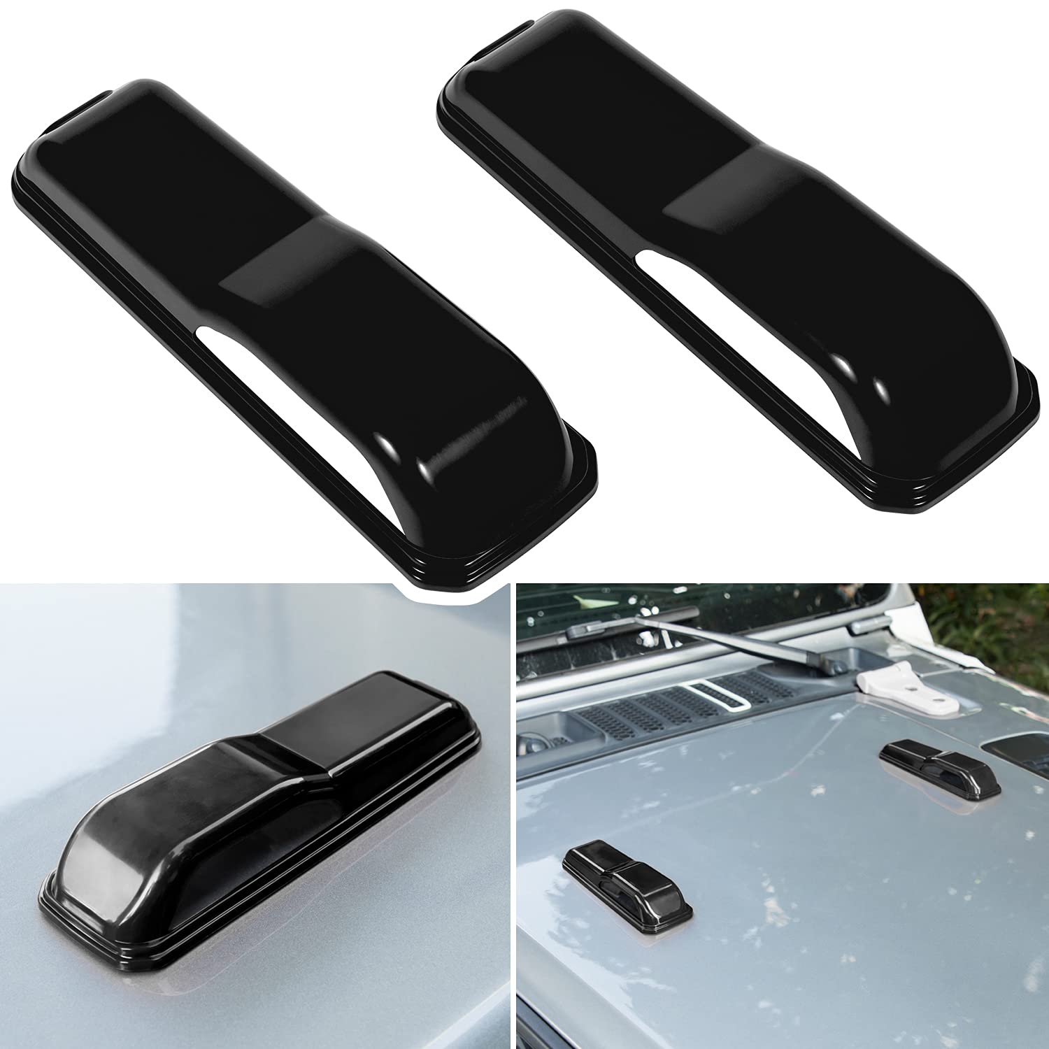 Engine Hood Hinge Cover Trim Exterior Accessories Decoration For 2018-2025 Jeep Wrangler Jl Jlu Sports Sahara Freedom Rubicon Un