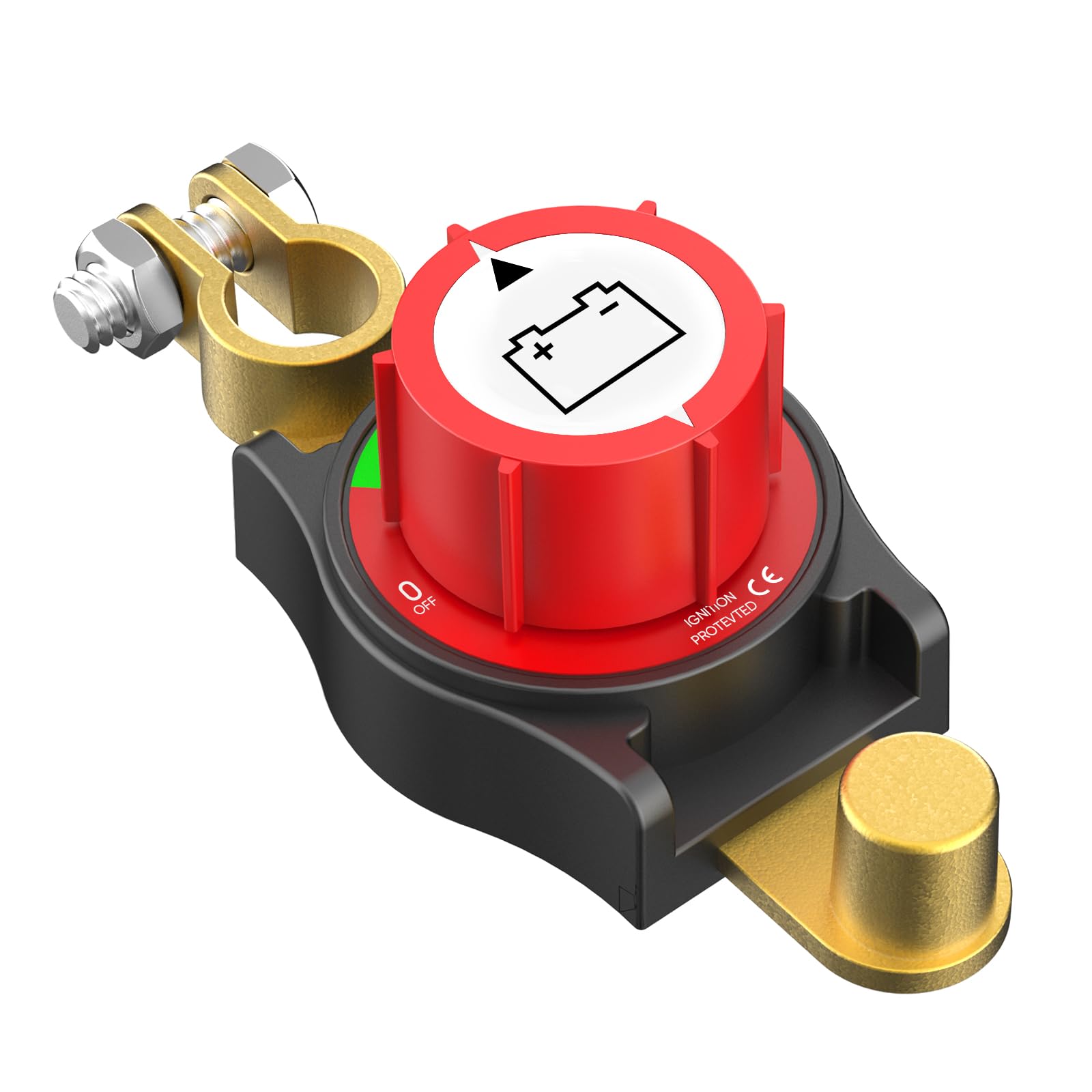 Top Post Battery Disconnect Switch 12v,Battery Kill Switch Negative On/Off 12-48V Top Post Battery Switch Heavy-Duty Battery Dis