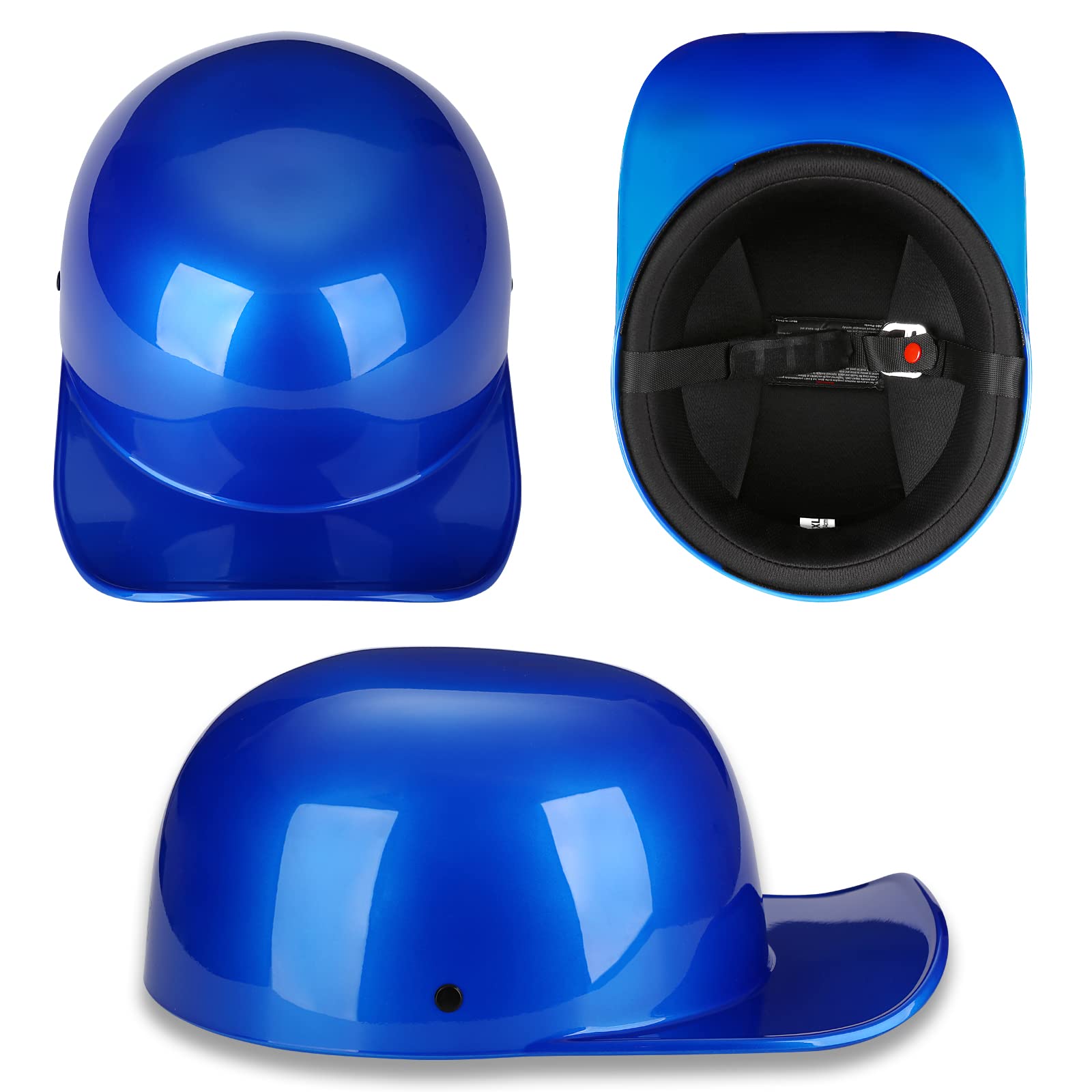 Yesmotor Baseball Style Cap Motorcycle Helmet Unisex-Adult - Dot Approved (Blue,M)
