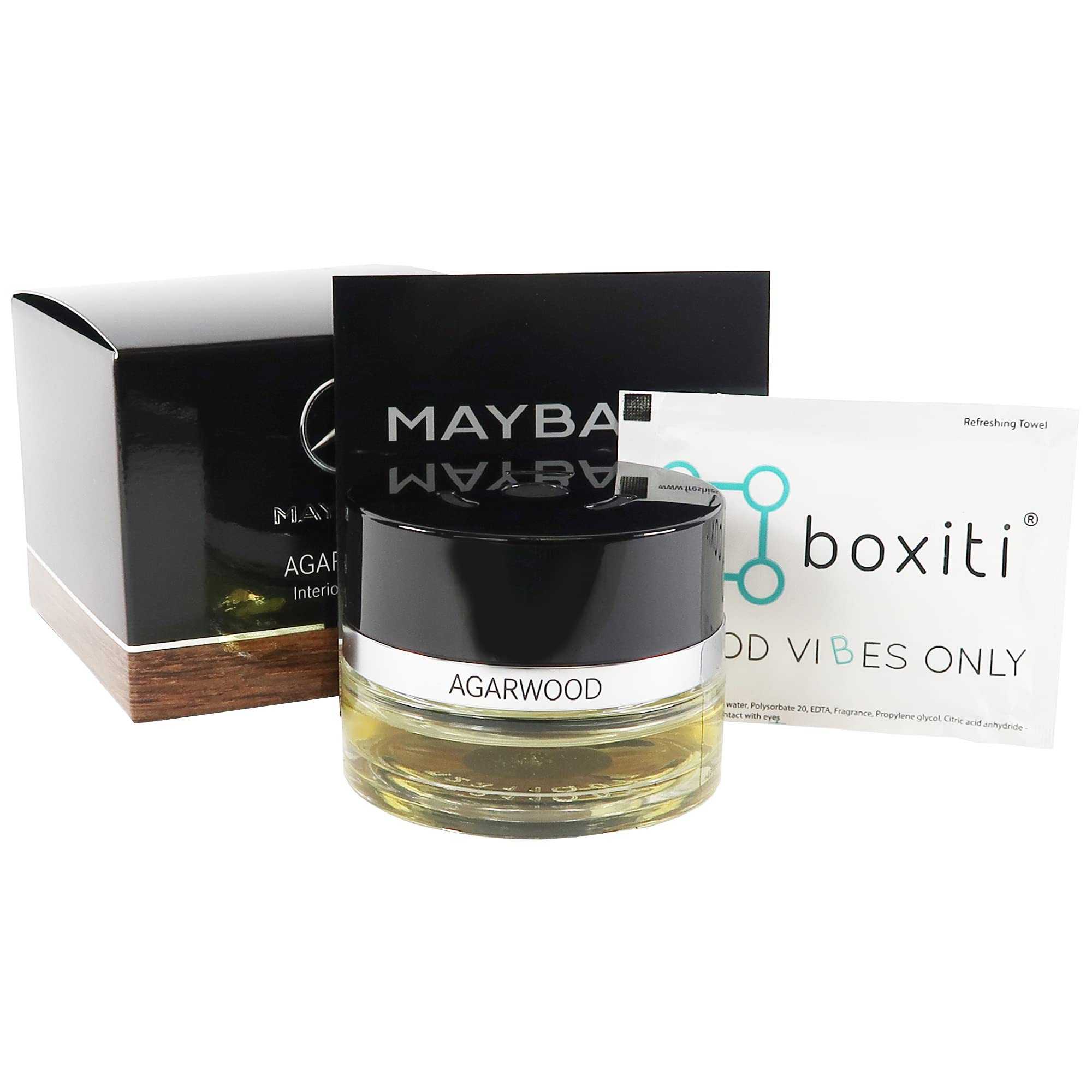 Boxiti Set Agarwood Mood For Mercedes Benz Maybach Air Freshener System, Genuine Perfume For Mercedes, Interior Cabin Fragrance