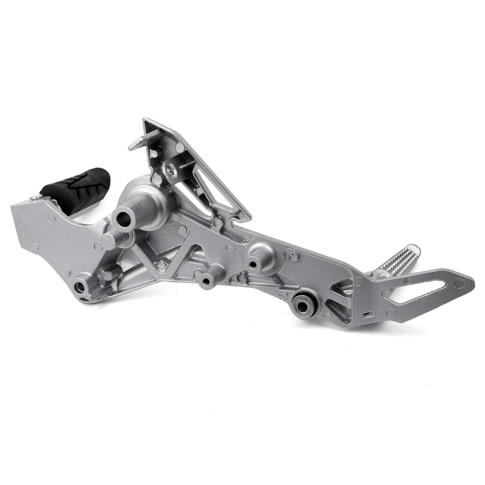 Minho Motorcycle Footpegs Assembly for Honda Grom MSX125 SF 2016-2020 - Silver Right, Metal Construction