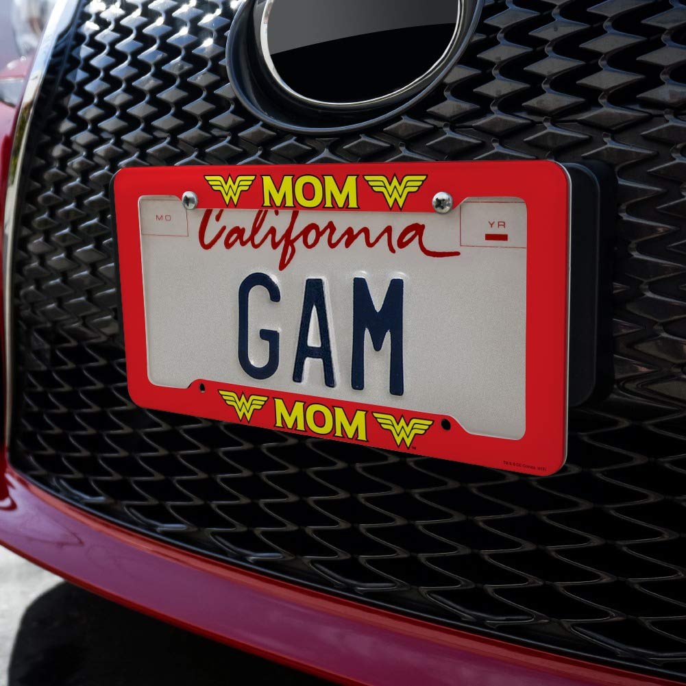 Graphics & More Wonder Woman Wonder Mom Logo License Plate Tag Frame