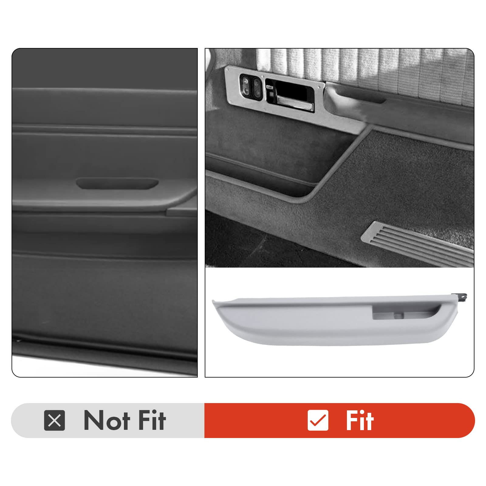 A-Premium Gray Door Armrest Compatible with Chevrolet & GMC Vehicles - C1500/C2500/C3500/K1500/K2500/K3500 1990-1994, Blazer/Yuk