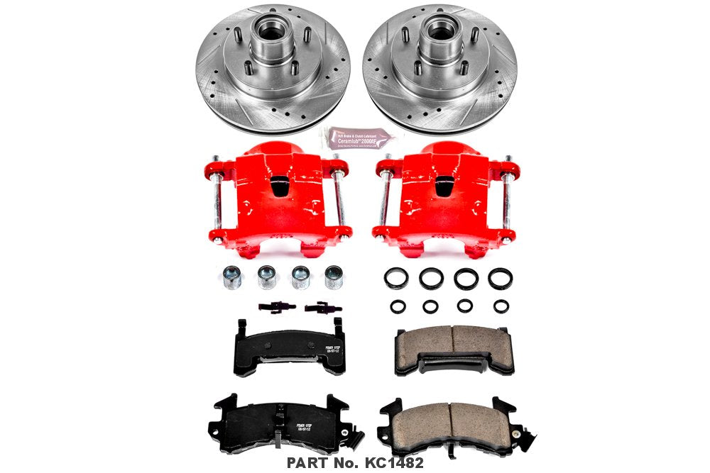 Power Stop (Kc1482) 1-Click Performance Brake Kit With Calipers