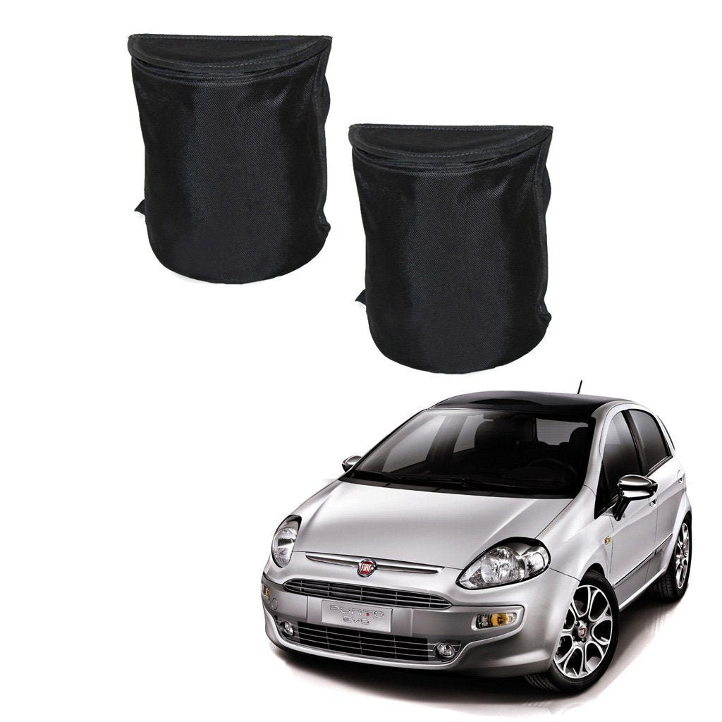 Kozdiko Semi Cylindrical Car Dustbin Set of 2 Pcs for Fiat Punto Evo