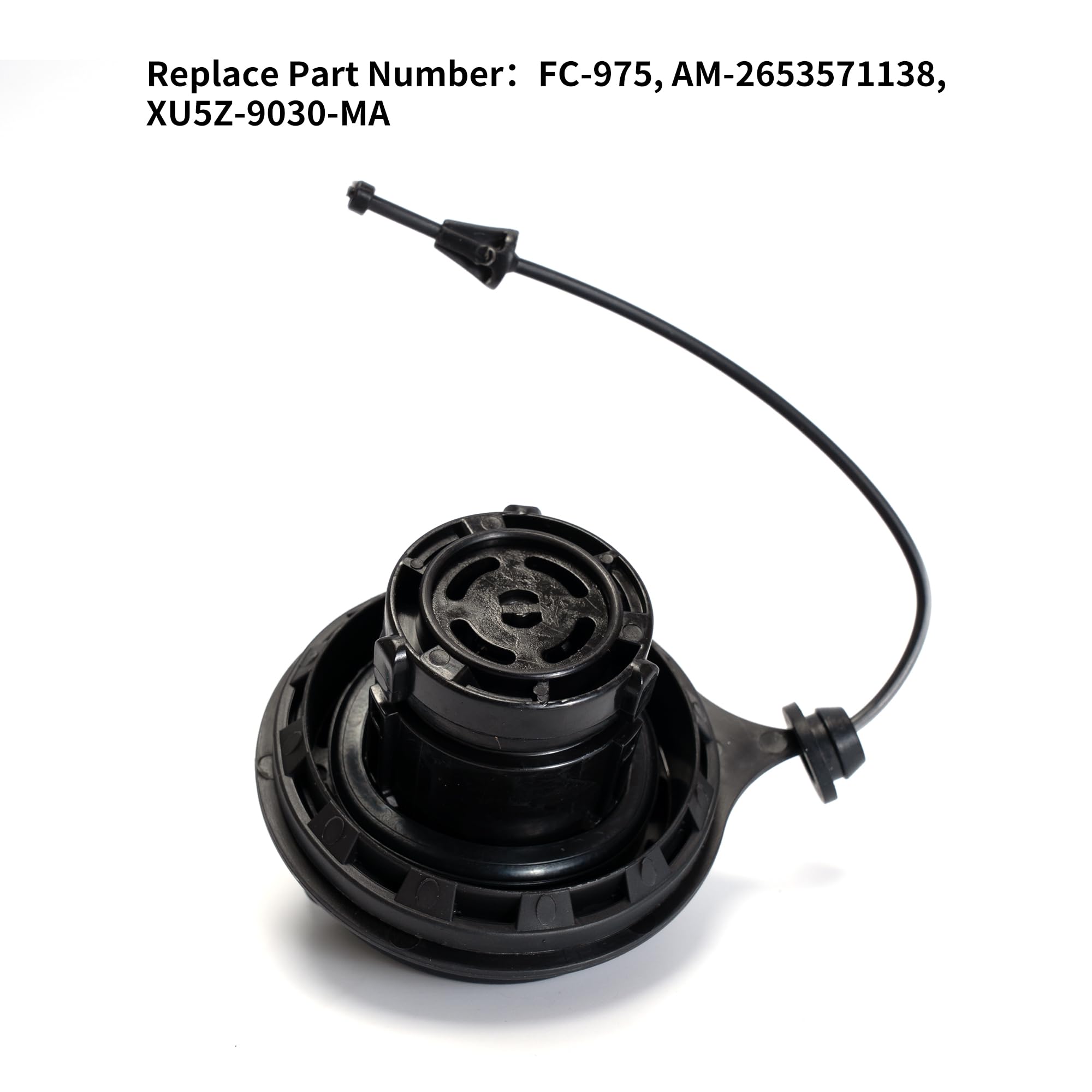 Rldym Gas Cap, Fuel Filler Tank Cap with Tether Strap Cord FC975 FC-975 for Ford 1998-2004 E150 E250 E350 for Lincoln Navigator