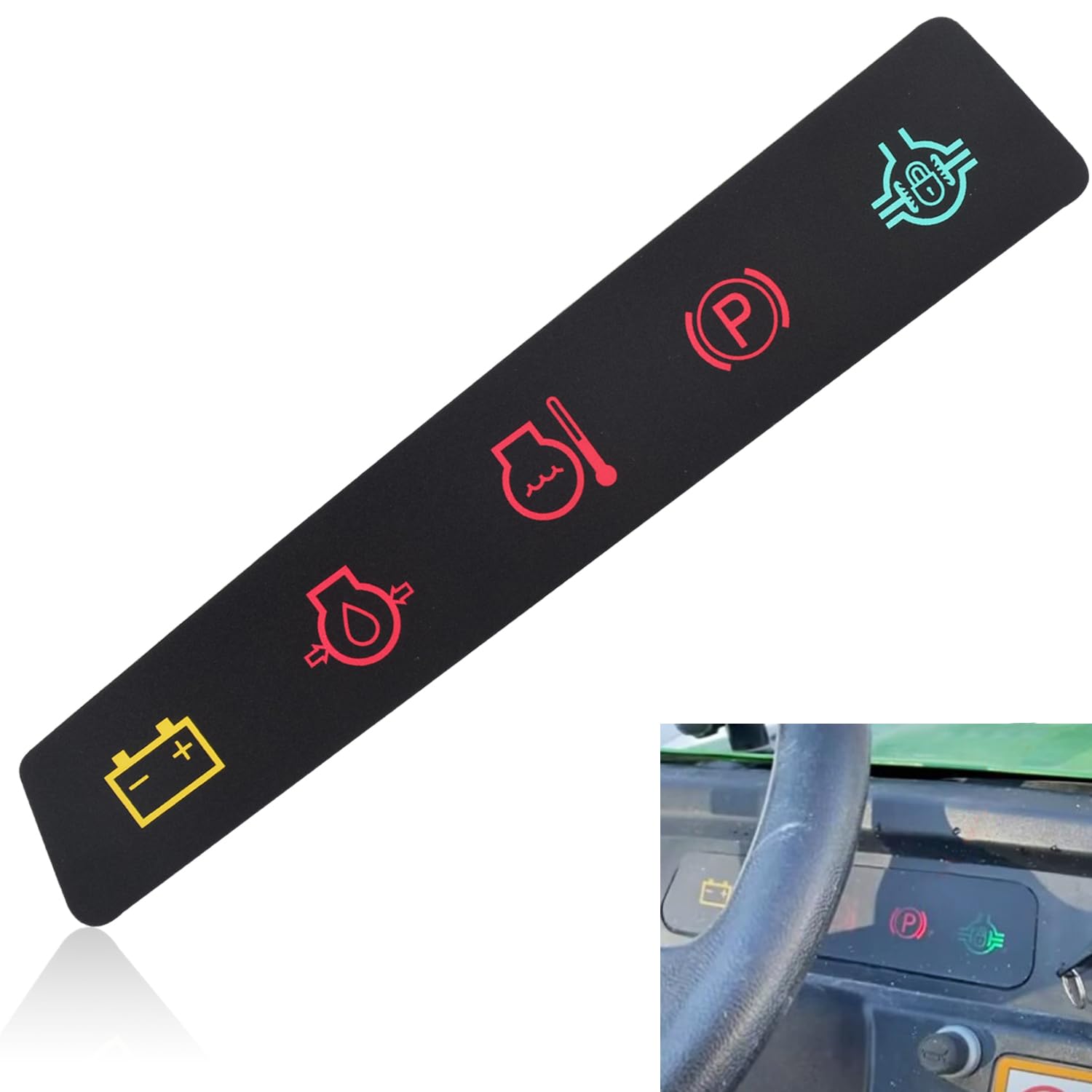 M117670 Dash Panel Decal/Instrument Panel Indicator Label Compatible with John De-ere Utility Vehicle 4X2, 6X4 Gators Below Seri