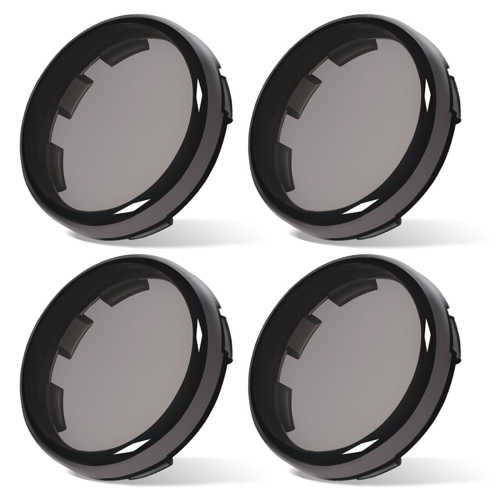 Benlari Smoke 2'' Turn Signal Lens Bullet Turn Signal Light Lenses Covers Compatible For Harley Touring Softail Dyna Sportster S