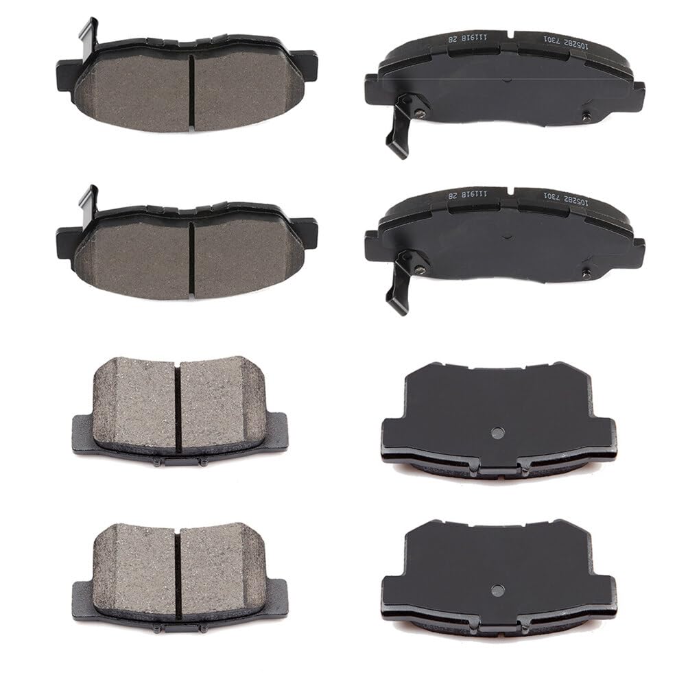 Cciyu D764 D537 Front & Rear Ceramic Disc Brake Pads Kit For Acura Cl 1997-1999,For Acura El 2001-2005,For Honda Civic 2002-2003
