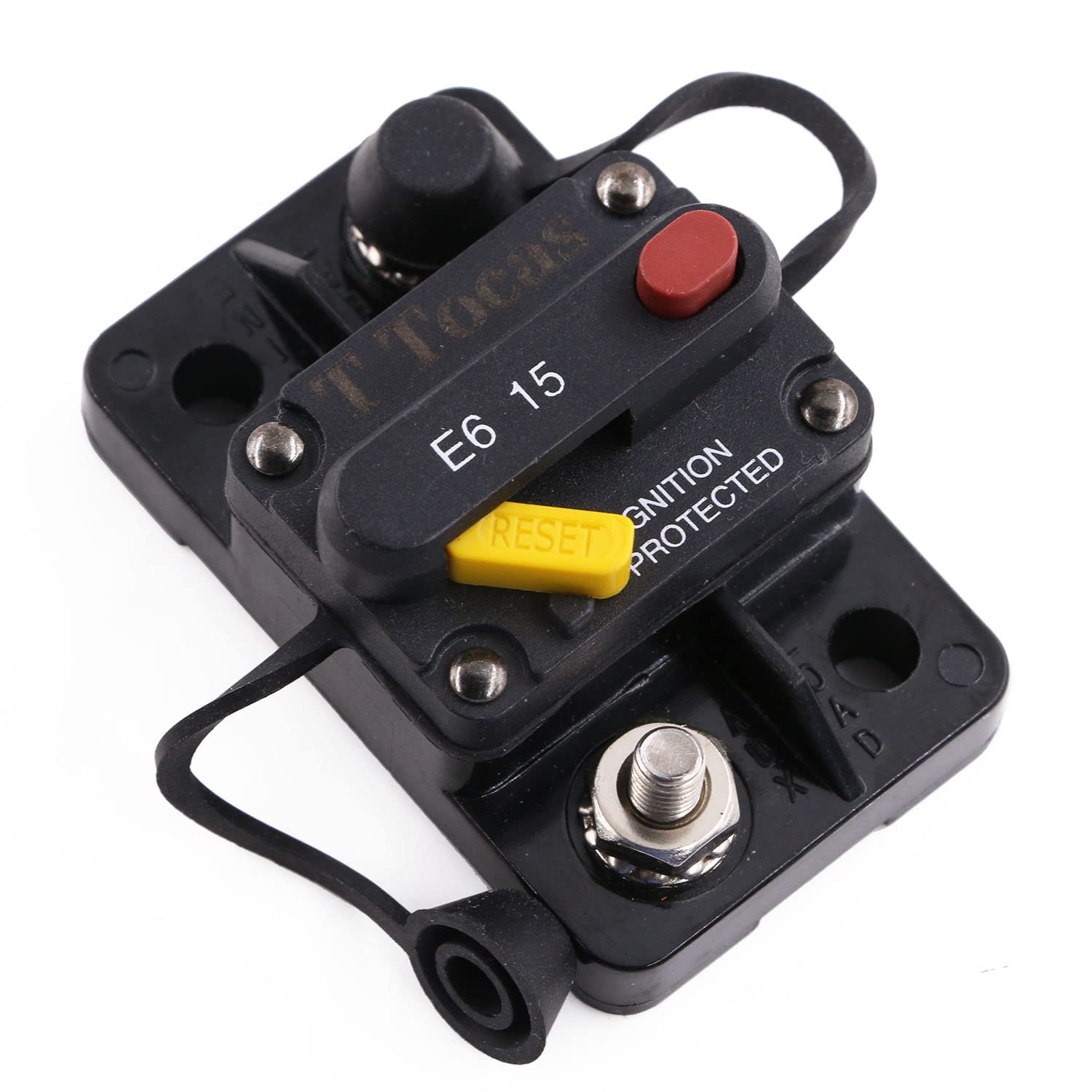 T Tocas Circuit Breaker 15A Amp E69 For Marine Truck Boat Rv Automotive Mid Range Mini T3 Manual Reset Switchable Compact Medium
