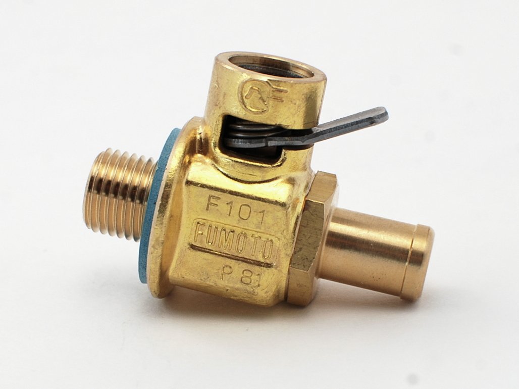 Fumoto F101N 1/2"-20 UNF Brass Oil Drain Valve with LC-10 Clip - Gold