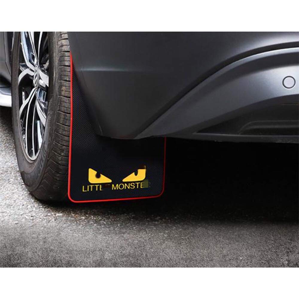 Yunm 4 Pcs Car Rubber Mudguard Mud Flaps Splash Guards Rubber Mudguard For Sports Mud Flaps Guards Splash Front And Rear Univers