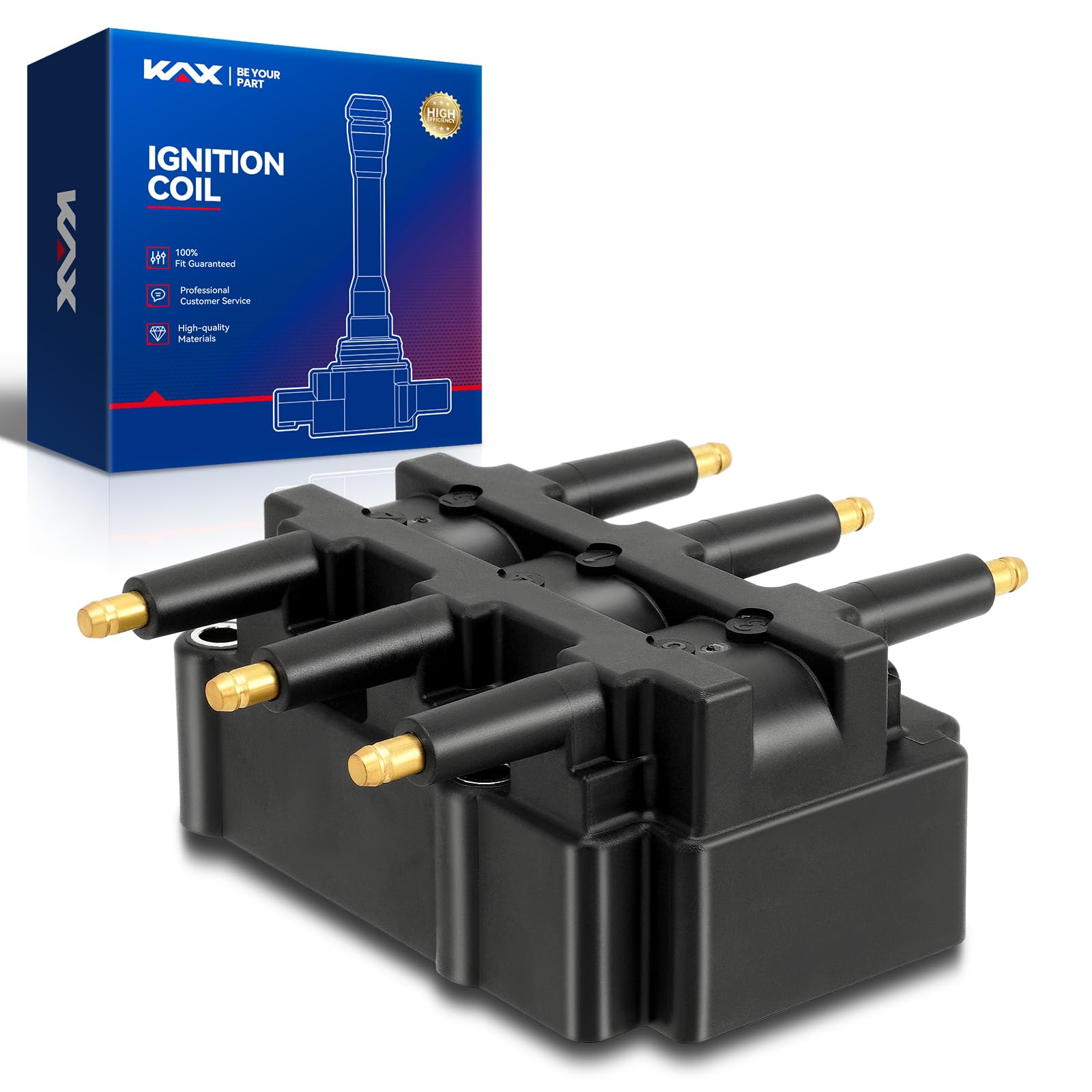 KAX UF305 Ignition Coil 1 Packs Fit for Grand Caravan 2001-2010,Town & Country 2001-2010,Wrangler 2007-2011,Caravan 2001-2007,Ro