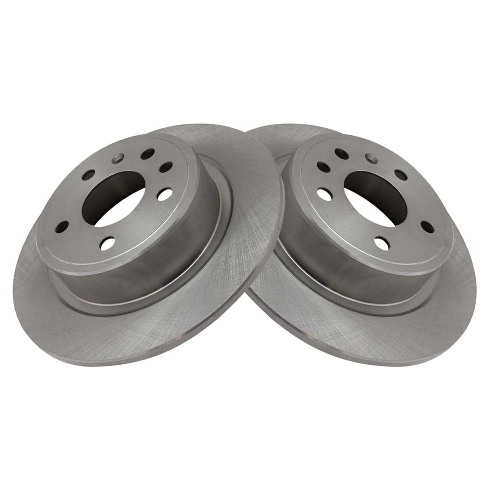 Trq Rear Brake Rotors Set Solid Compatible With 1999-2009 Saab 9-5