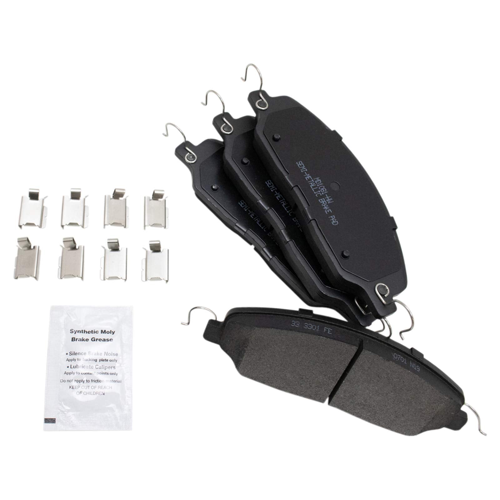 Trq Front Brake Pad & Rotor Kit Brake Pads Brake Rotor Semi-Metallic Premium G-Coated Compatible With 2005-2014 Ford Mustang