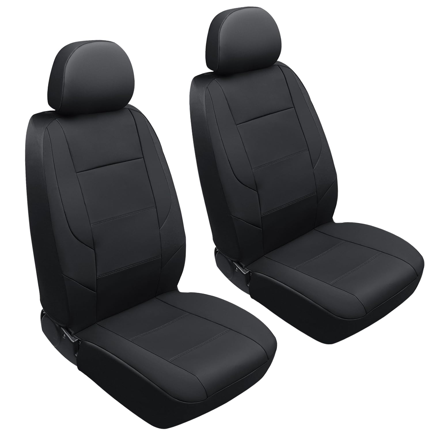 GIANT PANDA Front Car Seat Cover for Ford, Leather Bucket Seat Covers Custom Fit Ford Escape Explorer Edge Mustang Bronco Sport 
