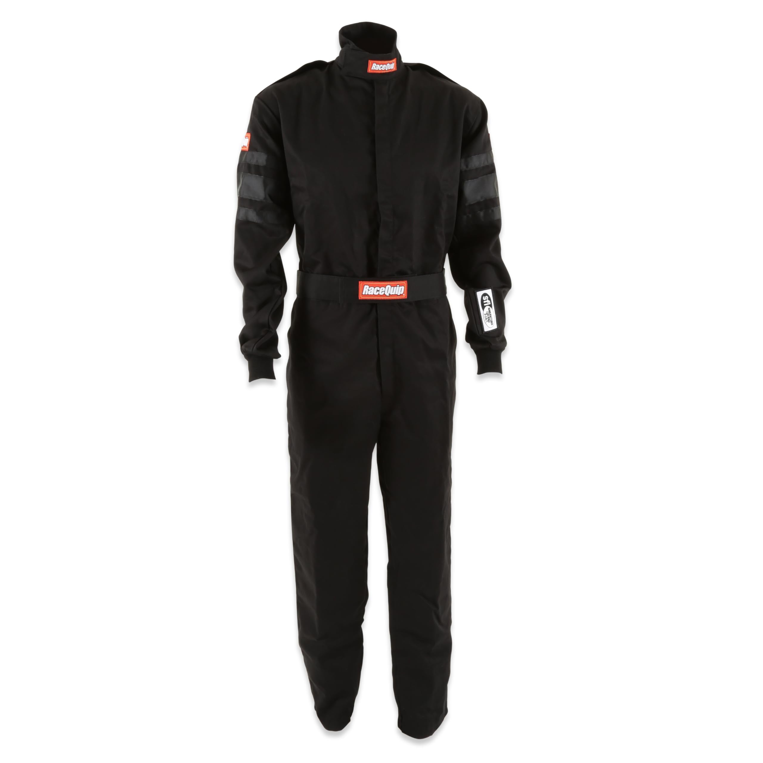 Racequip 110002Rqp 110 Series 1-Pc Driving Suit - Sfi 3.2A/1 - Black - Small