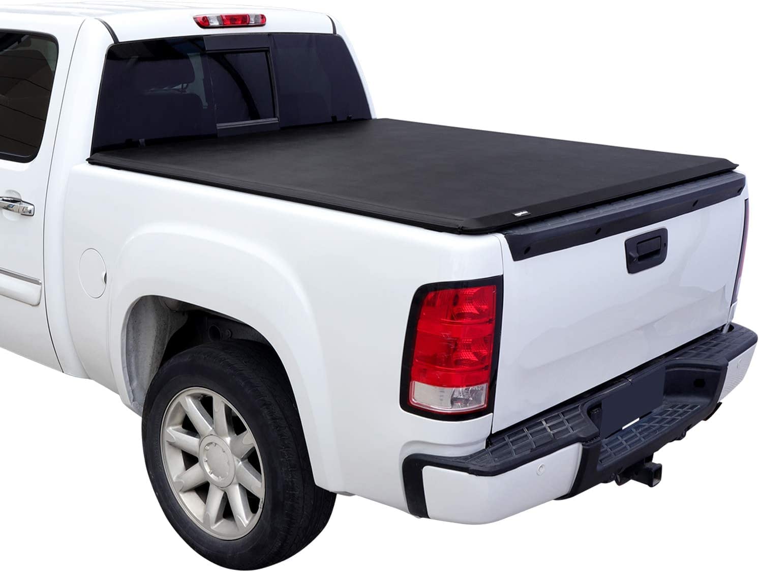Amazon Basics Soft Roll Up 5.8 Feet Truck Bed Tonneau Cover For 2014-2019 Chevy Silverado, Gmc Sierra 1500, Fleetside