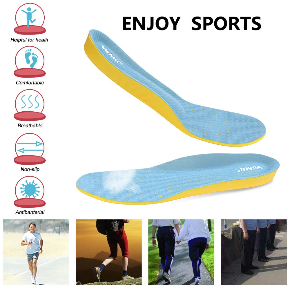 Shoe Insoles For Men Women And Kids, Memory Foam Insoles, Comfortable Sports Shoe Inserts For Shock Absorption And Relieve Foot