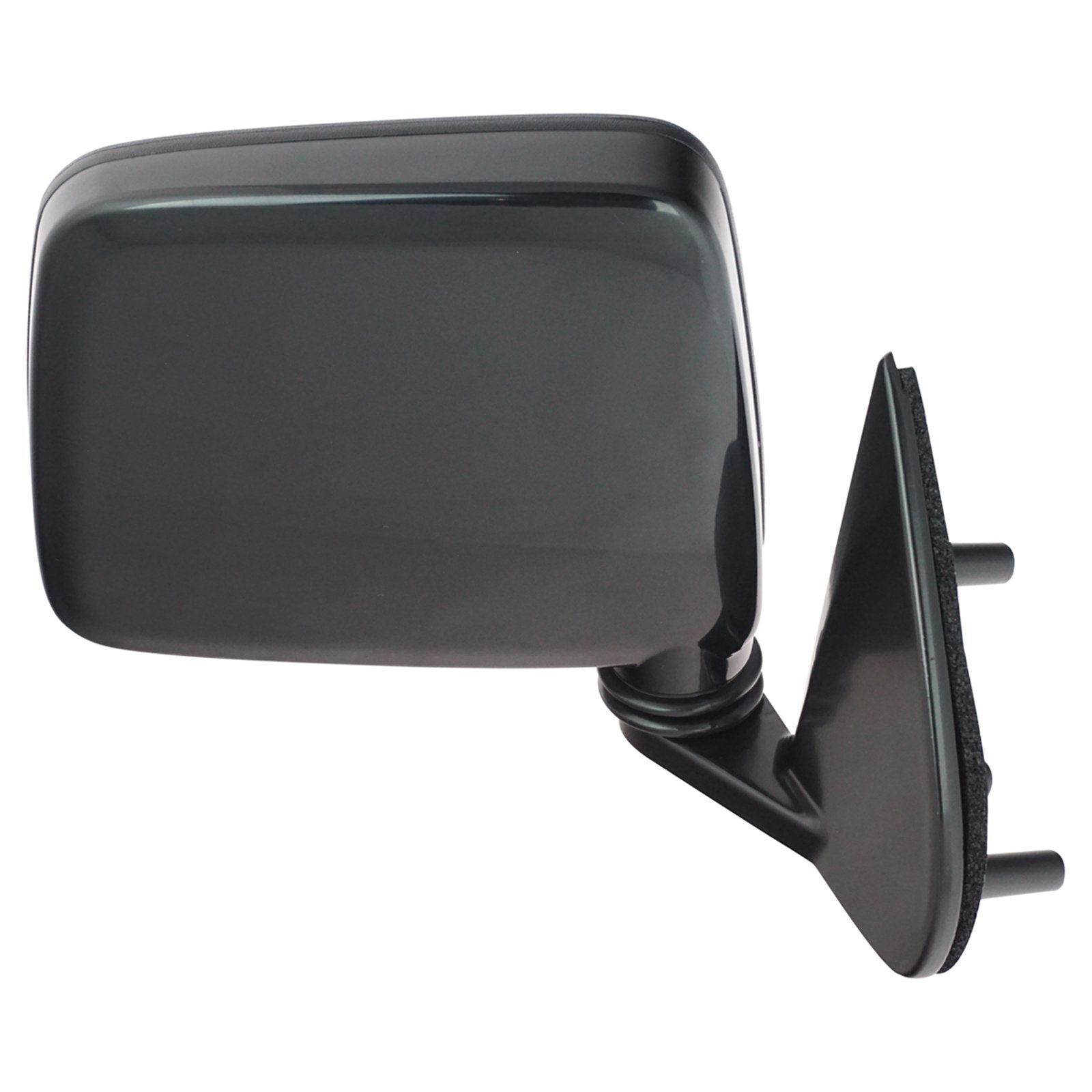 Trq Right Mirror Manual With Black Cover With Smooth Cover Passenger Side Compatible With 1986-1994 Nissan D21 1998-2004 Frontie