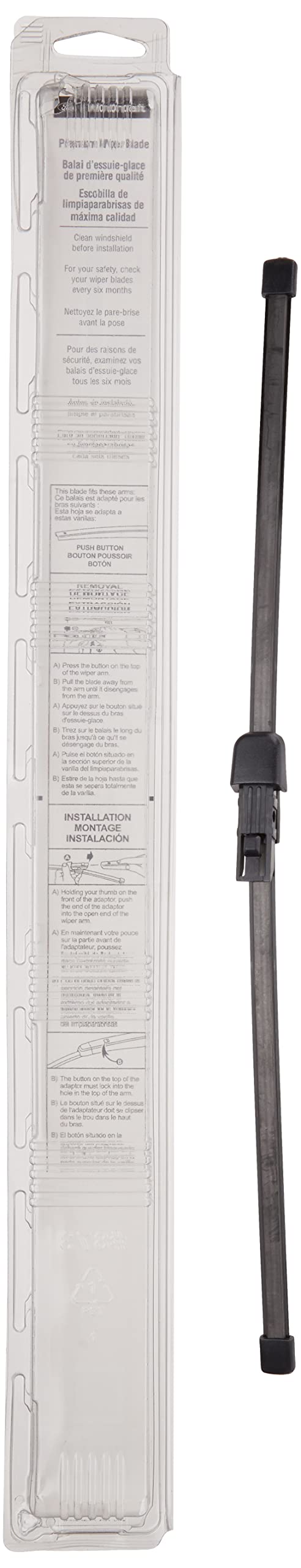 Motorcraft Wiper Blade - WW1614A, High-Performance, Durable Design, Ideal for All Weather Conditions