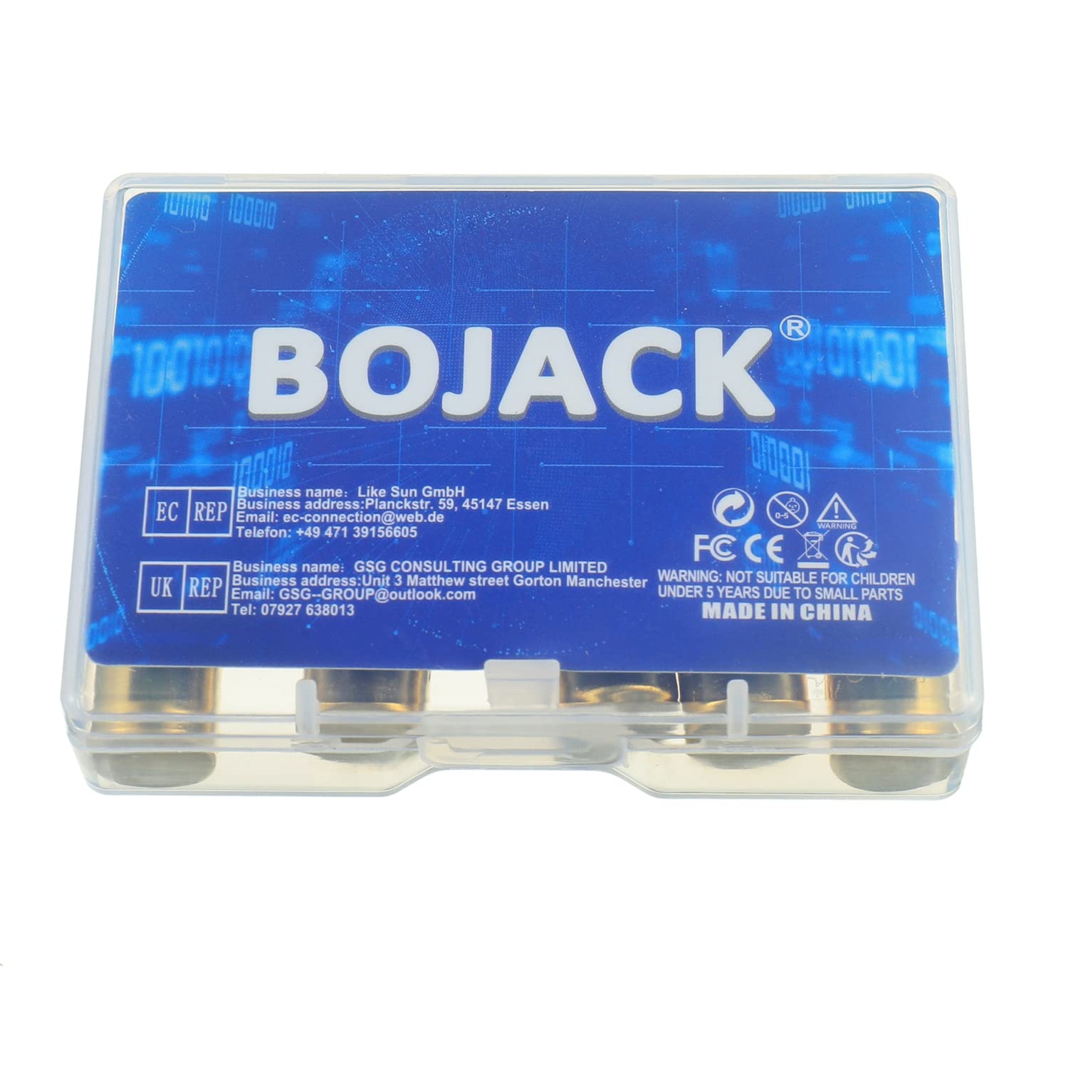 Bojack 80A Gold Plated Glass Car Audio Agu Fuse For Car/Auto/Marine Audio Stereo Amplifier Power Protection (Pack Of 5)