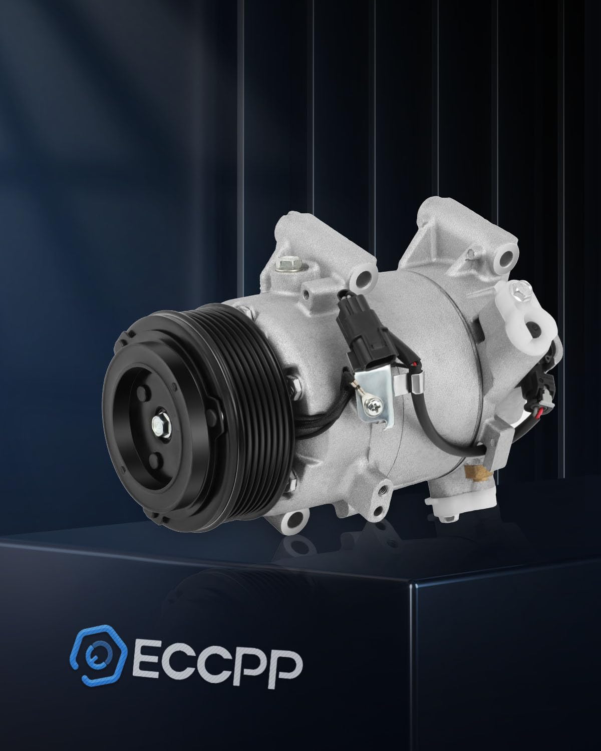 ECCPP A/C Compressor with Clutch for Honda Civic & CR-V 1.5L, Model 198277, Aluminum, Silver