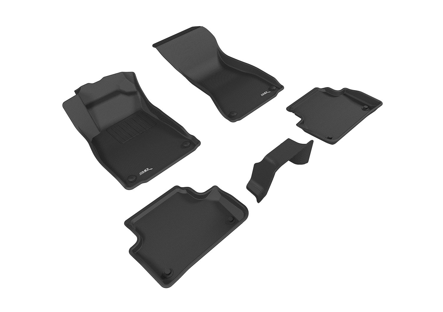 3D Maxpider Custom Fit Kagu Floor Mat (Black) For Audi A4/A4 Allroad 2017-2025,S4 2018-2025,A5/S5 Sportback 2018-2025,Rs 5 Sportback 2019-2025-R1 R2