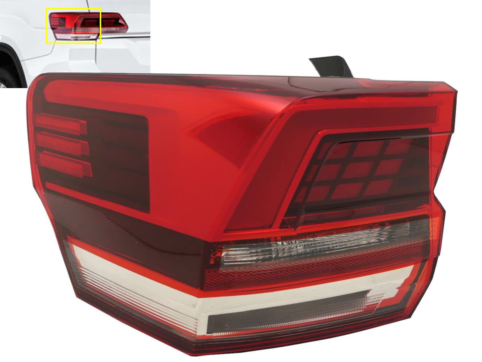 APA Replacement for Outer LED Rear Lamp 2018 2019 2020 Atlas Driver Left Side 3CN945207B VW2804130C