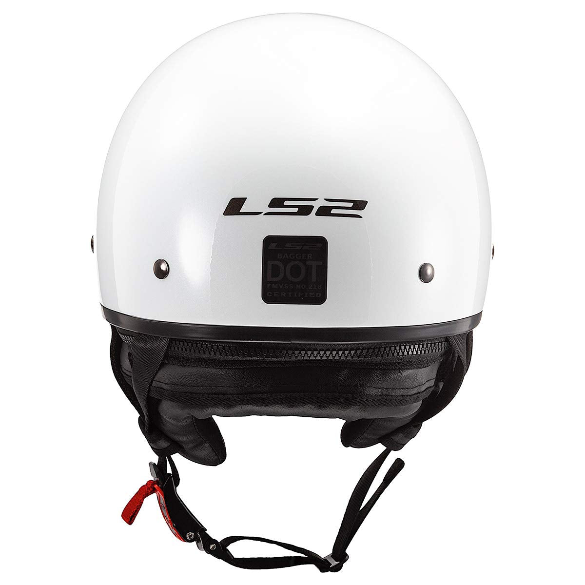 Ls2 Helmets Bagger Motorcycle Half Helmet (Gloss White - 2X-Large)