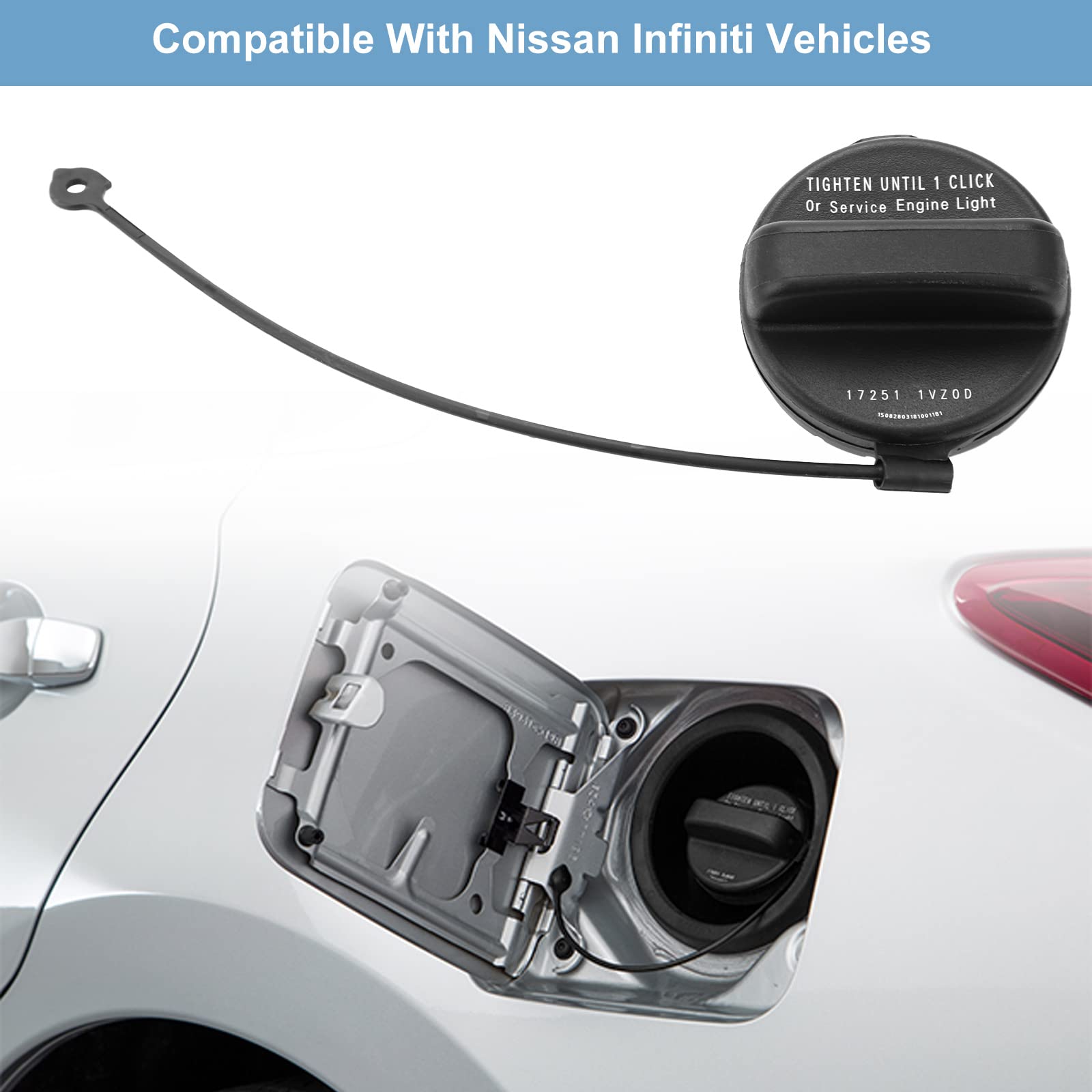Fuel Tank Filler Cap,Gas Cap Compatible With Nissan Infiniti - 2013-2018 Altima, 2011-2020 Frontier, 2015-2020 Murano, 2013-2020