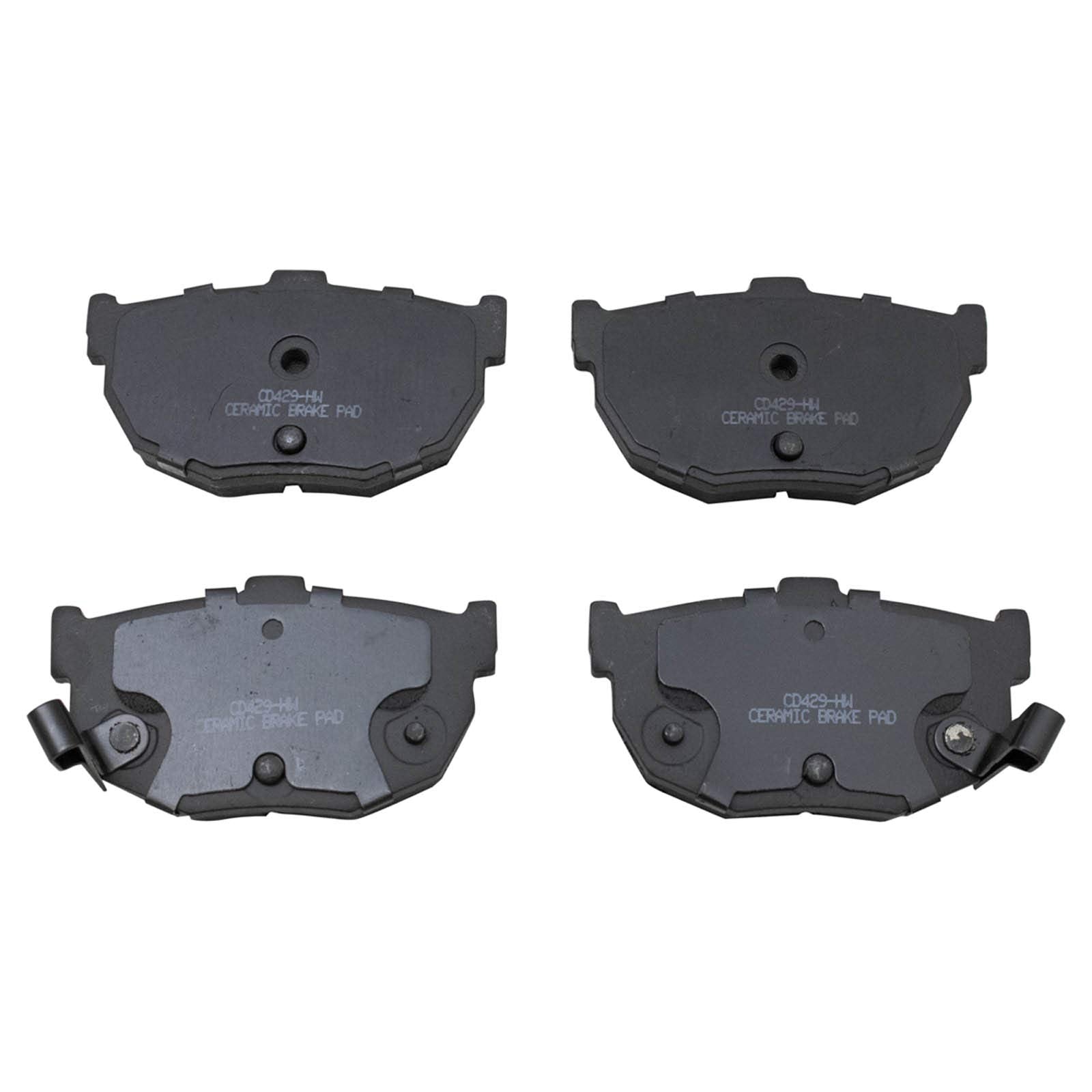 Trq Rear Brake Pads Ceramic Compatible With 1992-2006 Hyundai Elantra 1997-2008 Tiburon 2004-2009 Kia Spectra 2005-2009 Spectra5