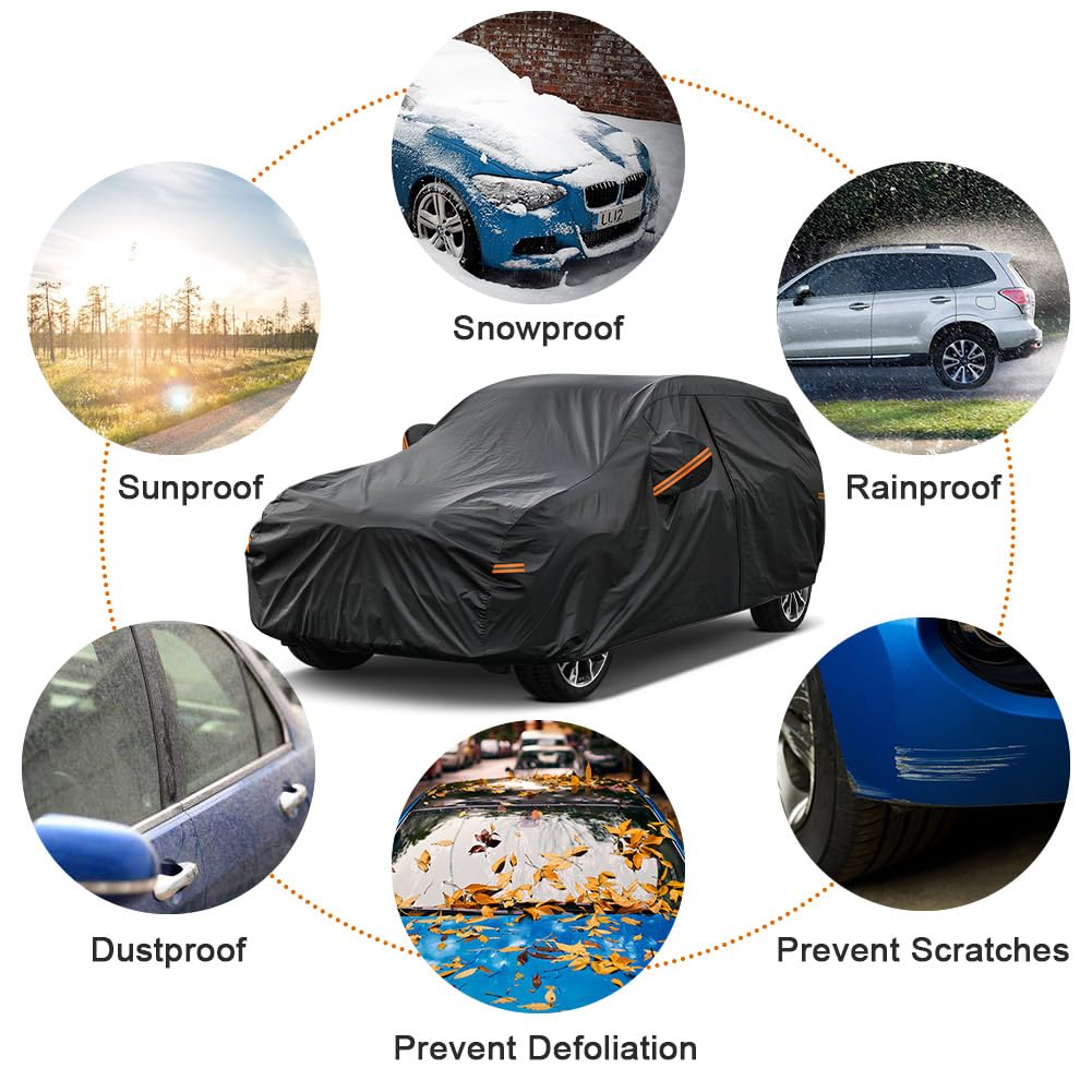 Kayme 7 Layers Suv Car Cover Custom Fit For Hyundai Palisade (2019-2024) Waterproof All Weather For Automobiles, Outdoor Full Co