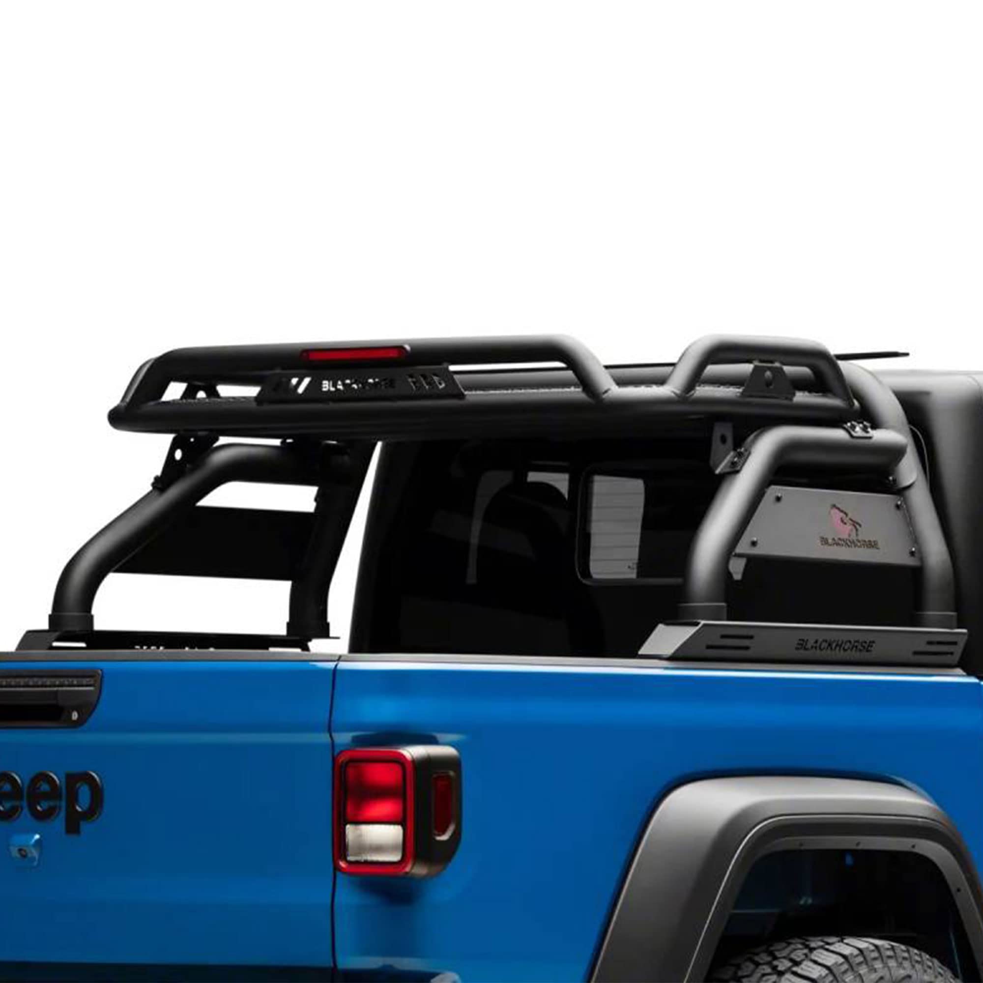 Black Horse Off Road Atlas Roll Bar Black Compatible With 2020-2023 Jeep Gladiator-Atrb9Bk