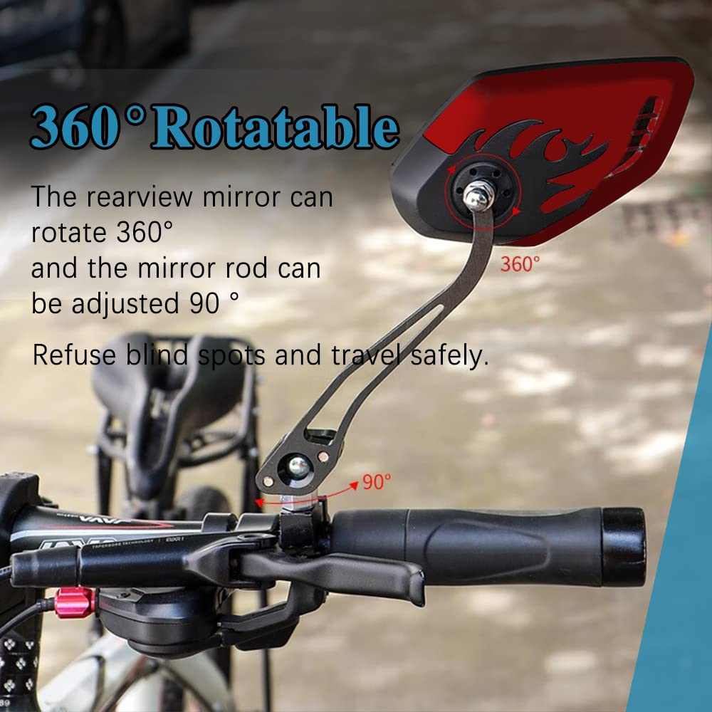 1Pair Universal Motorcycle Mirrors, Motocycle Rear View Mirrors, Adjustable Side Mirror, Motorcycle Mirrors For Handlebars, Alum