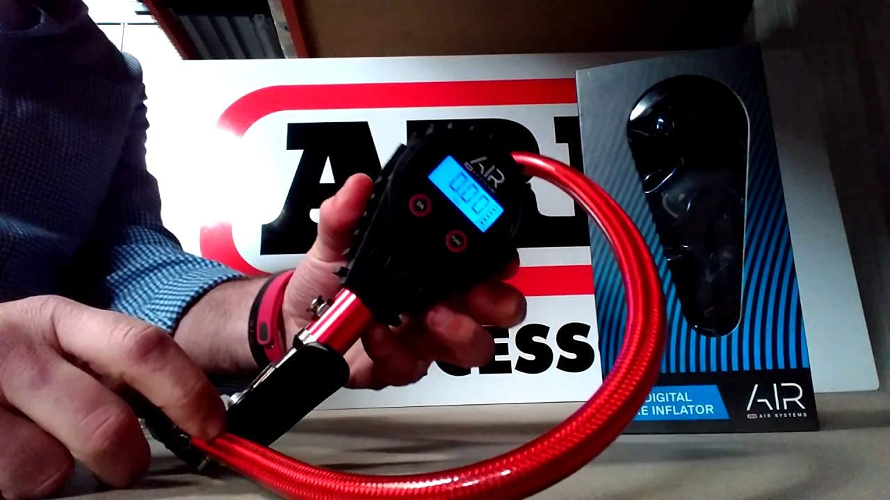 ARB Digital Tire Pressure Gauge ARB601, 25-75 PSI, Metal, Braided Hose, Inflator/Deflator, Factory Color