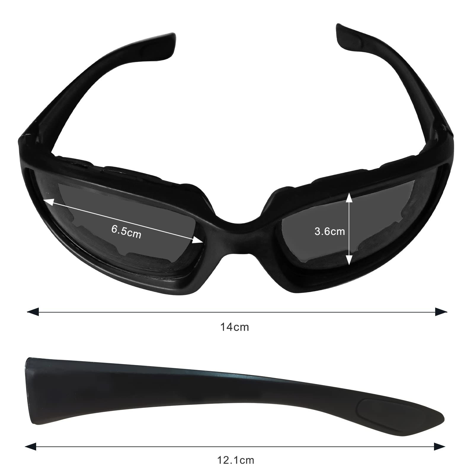 Driving Motorcycle Riding Glasses Foam Padded Motocross Eyeglass Waterproof UV Protection Anti-Wind Dustproof Goggles Eyewear Mo