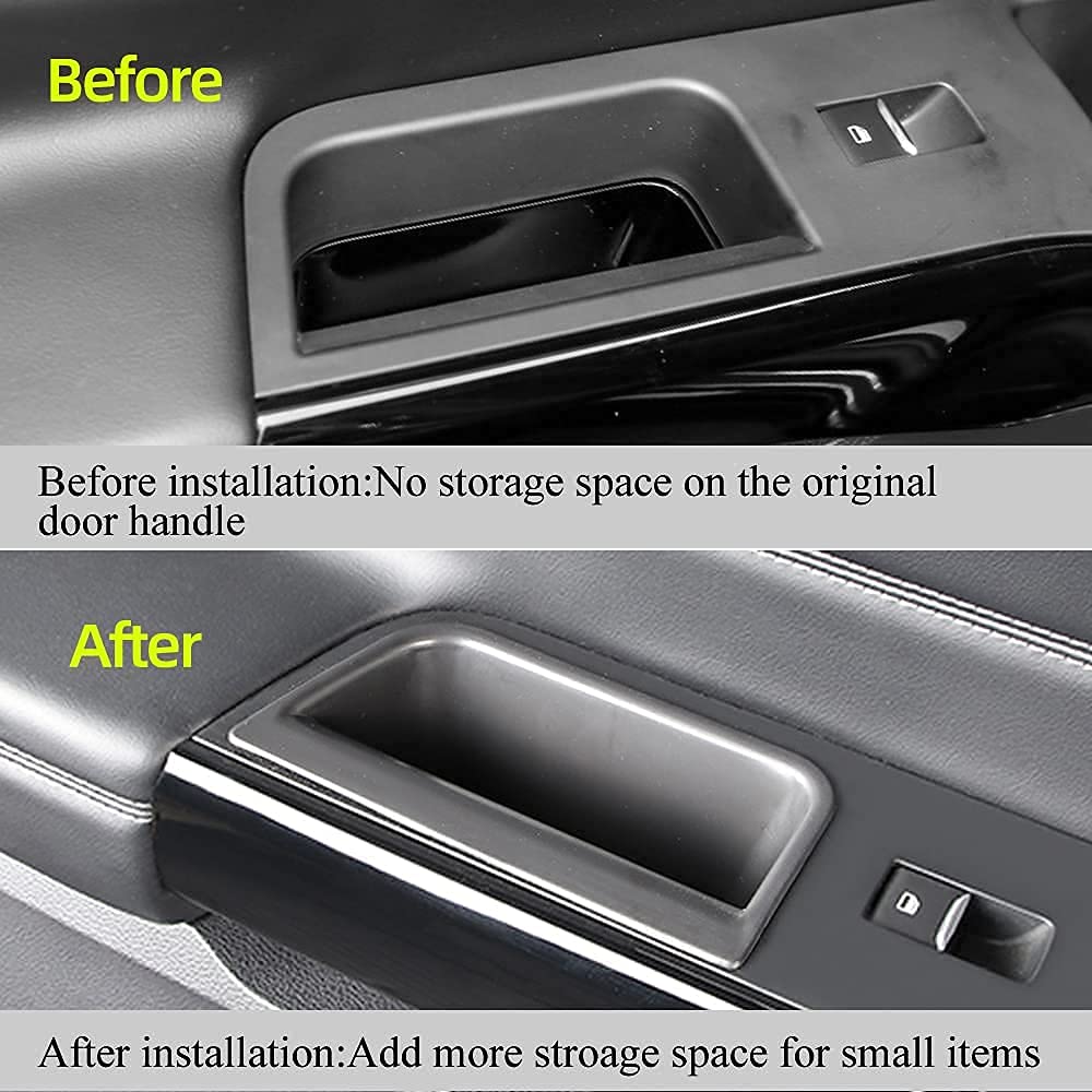Vesul Door Grab Tray Organizer Set for Ford Explorer 2020-2023, ABS Plastic, 4PCS Armrest Phone Container