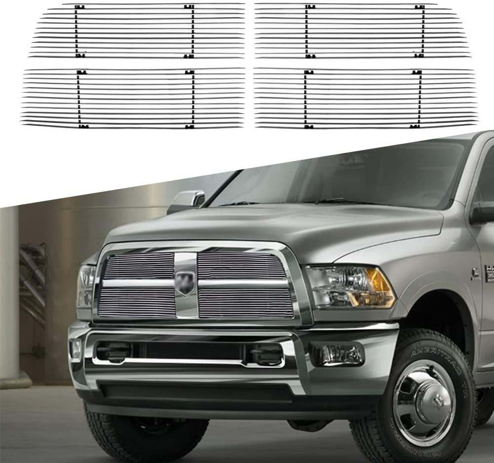 Fits Dodge Ram 2500/3500 2010 2011 2012 Chrome Front Billet Grille Combo Polished Grill Insert