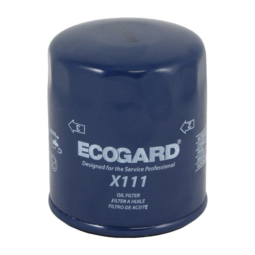 ECOGARD X111 Premium Spin-On Engine Oil Filter for Conventional Oil Fits Chevrolet Silverado 1500 4.3L 2002-2013, Equinox 3.4L 2