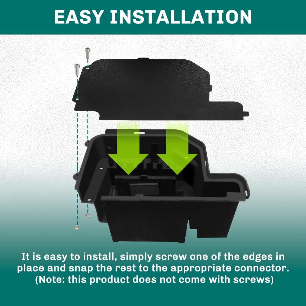 Motoparty Battery Cover Box Lid Fit for 2006-2009 Yamaha Rhino 450 (YXR450F)& 2004-2008 Yamaha Rhino 660 (YXR660F) Replace for O