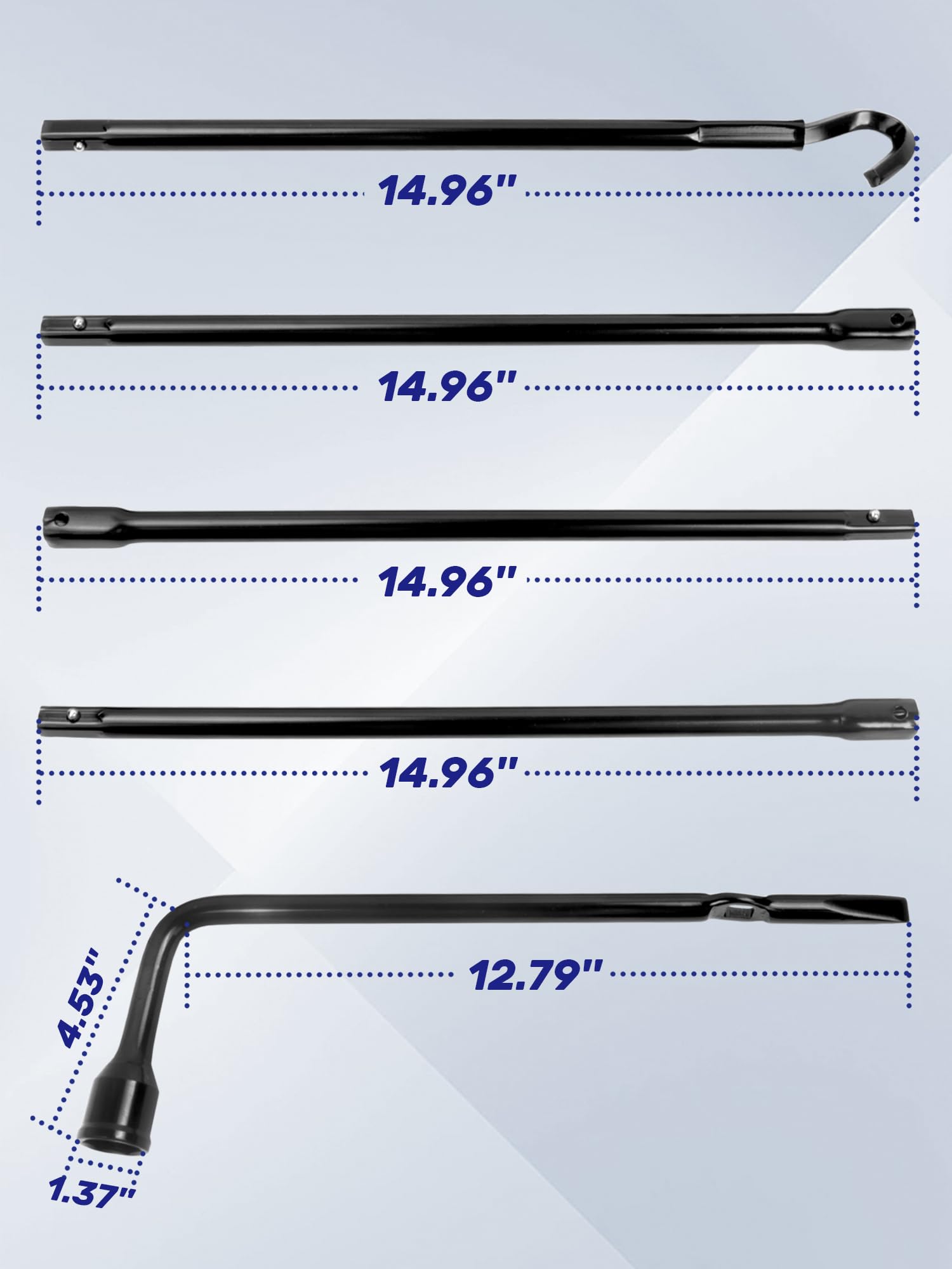 Xongjojo Spare Tire Tool Kit with Jack Handle & Lug Wrench for 2007-2021 Tundra & 2008-2021 Sequoia, Model CH-SP-09