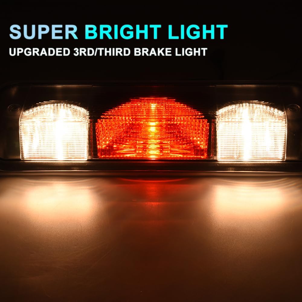 GRAND ORANGE Third Brake Light Assembly for 2004-2008 Ford F150 - Halogen Cargo Light, Tail Light Replacement