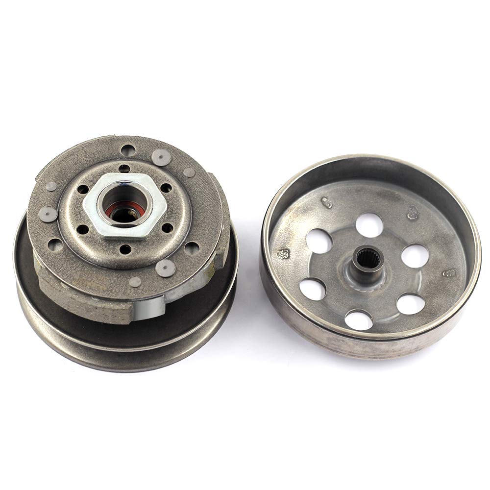 Trkimal Driven Pulley Rear Clutch for GY6 49cc 50cc 80cc 139QMB engine, Complete GY6 Clutch Compatible Scooter Moped ATV Go Kart
