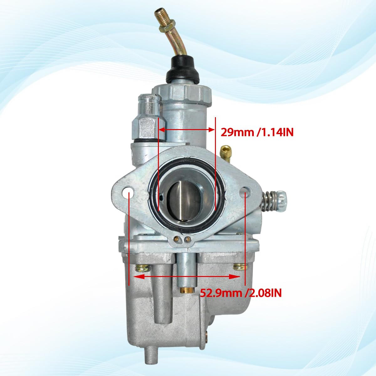 JDLLONG Carburetor for Yamaha Moto 4 YFM225 & Timberwolf 250 ATV, 1986-1988, Includes Fuel Petcock Switch