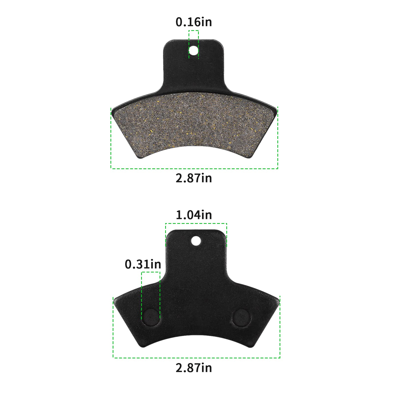 LOCOPOW Front & Rear Brake Pads for Polaris Sportsman 335 500 400 Scrambler Magnum 500 325 Trail Boss 330 Trailblazer 400 250 Xp