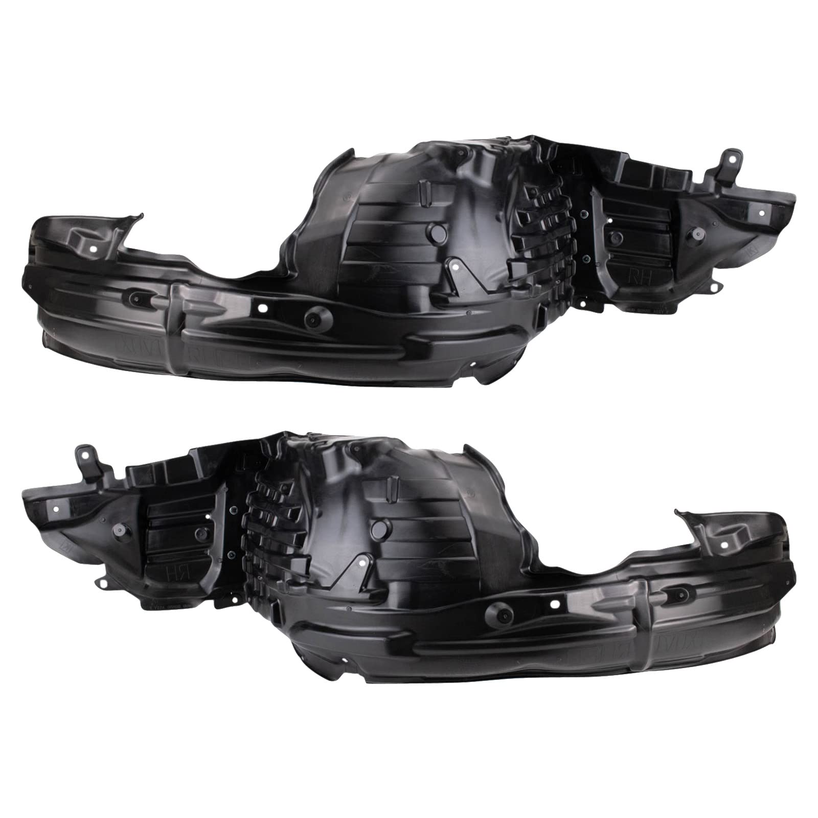 Trq Front Inner Fender Liner Set Compatible With 2018-2023 Subaru Crosstrek Su1248131 Su1249131